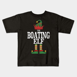 Boating Elf Matching Family Group Christmas Party Pajamas Kids T-Shirt